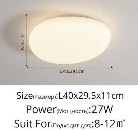 plafonnier moderne blanc nuages minimaliste éclairage chambre restaurant led toucher