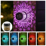 lampe solaire murale noire motif ajouré ip65 led moderne adhésive extérieure jardin couloir decoration
