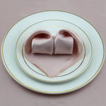 serviette table satin pliée forme coeur mariage décoration fête
