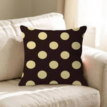housse coussin carré motif pois animal compagnie moderne polyester coton noir blanc chambre lit