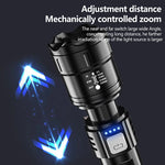 lampe torche noire texturée moderne rechargeable usb éteins étanche poignée
