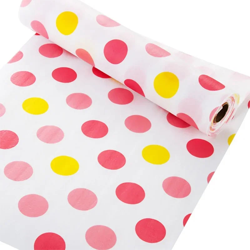 papier protection armoire adhésif imperméable antidérapant moderne décoration points colorés motifs floraux rouleau blanc