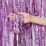 rideau festif rayures vert rouge violet bleu moderne clips guirlande anniversaire mariage festive