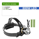 lampe frontale led rechargeable ultra puissante mode flash élastique moderne