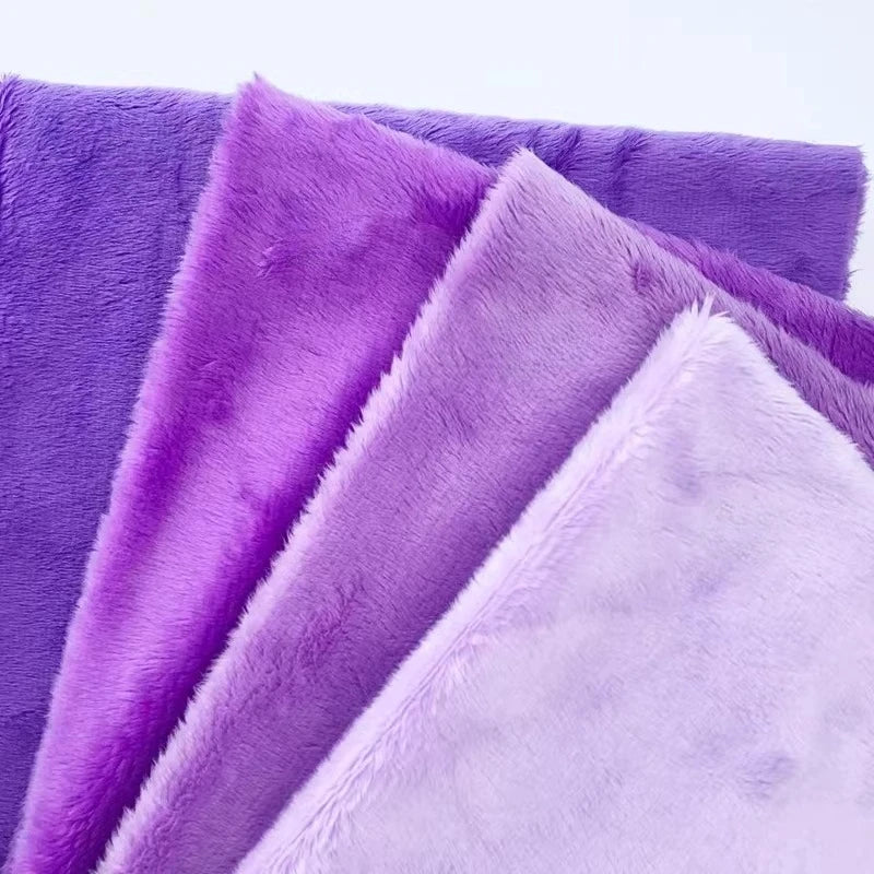 tissu velours doux violet rose blanc moderne confortable peluche respirant bricolage artisanat décoration