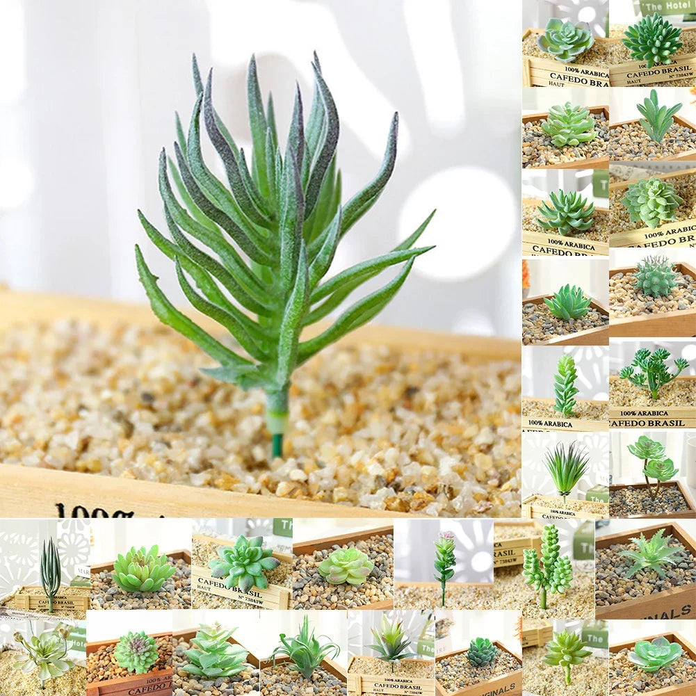 plante succulente artificielle réaliste petit bonsaï décoratif vert rose maison intérieur