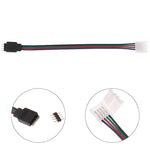 câble led rgb noir blanc connecteur femelle mâle 24v plat moderne 15cm