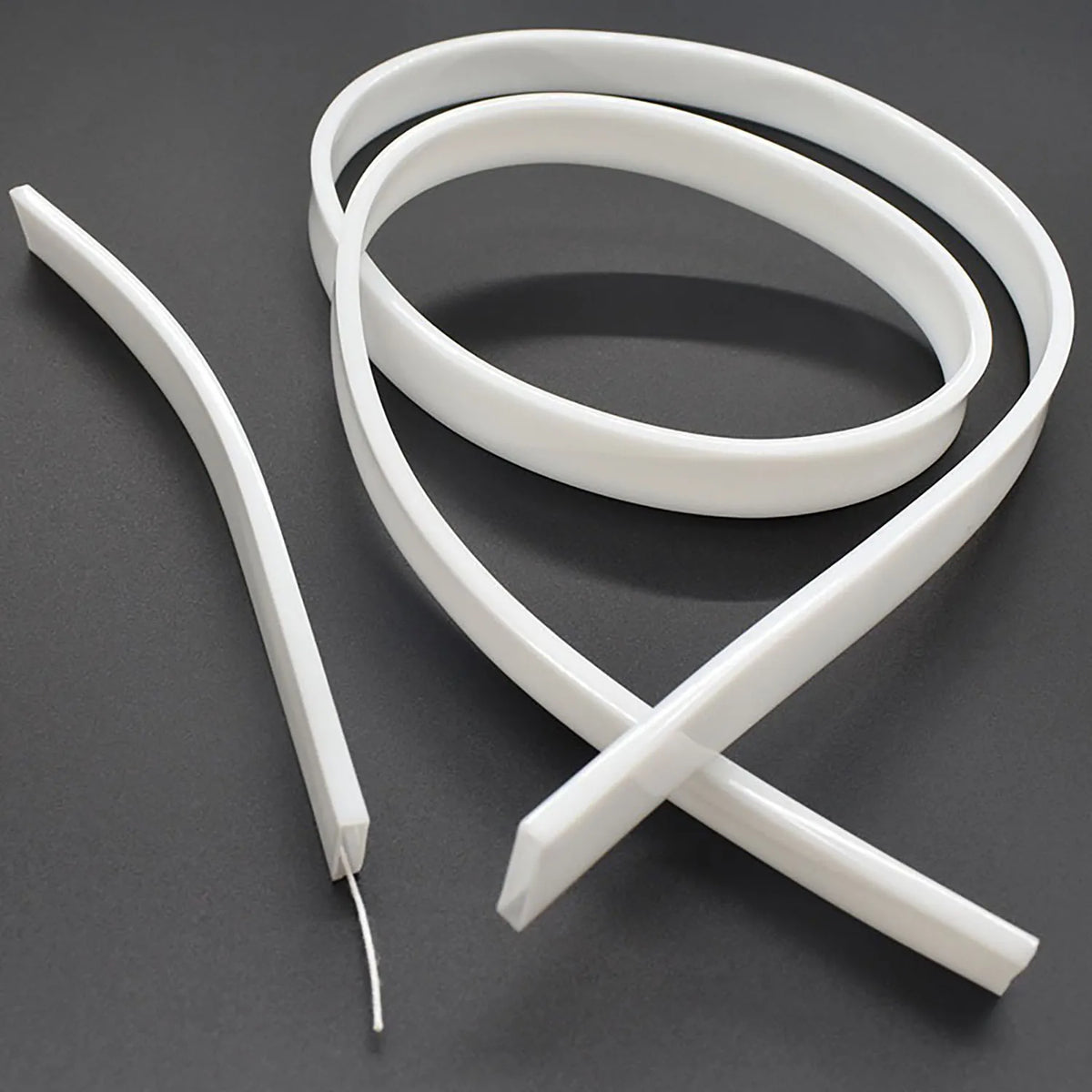tube flexible protection ruban led blanc translucide moderne 12mm(ws2812) sans motif surface lisse