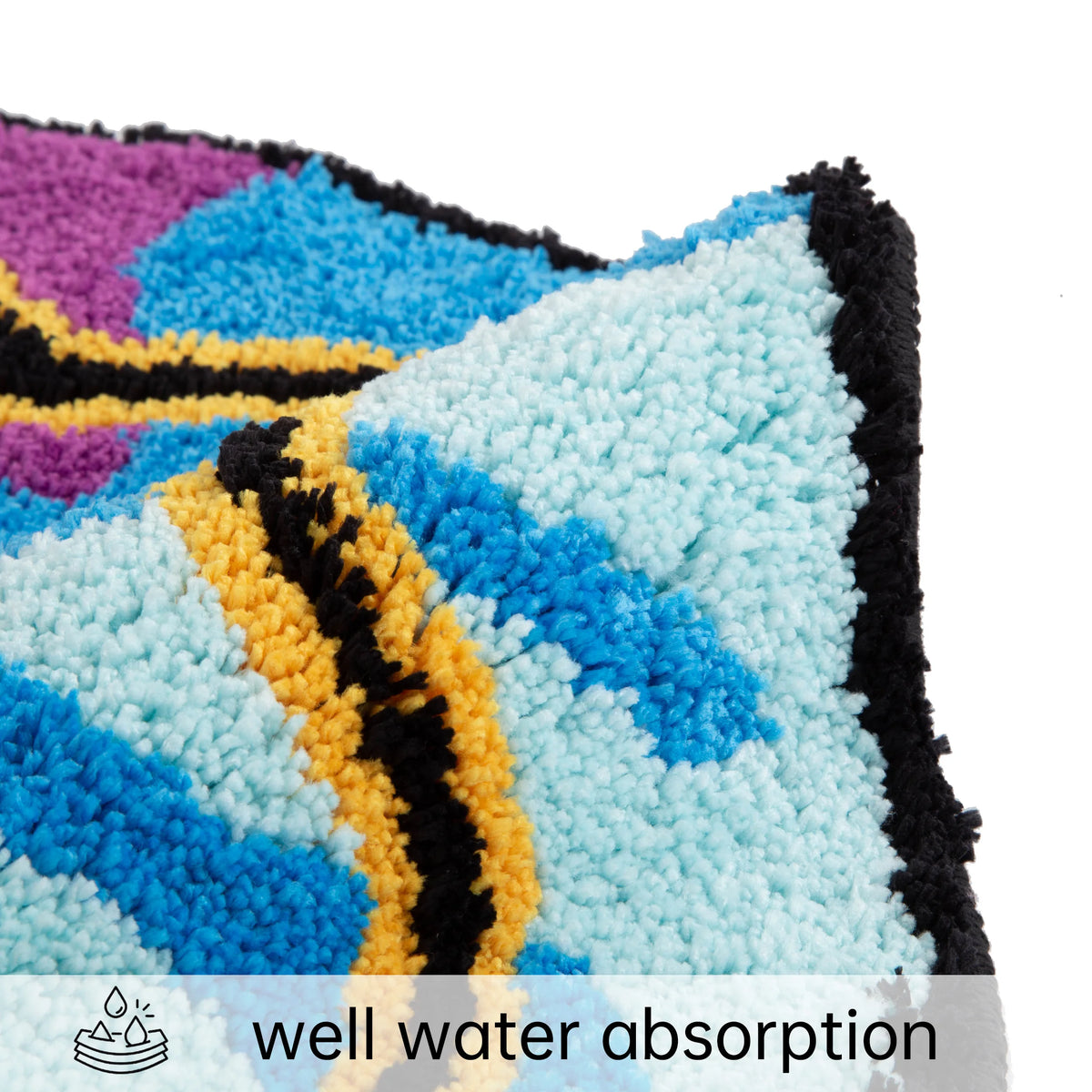 tapis tufté camouflage personnalisé bleu violet blanc noir dessin animé polyester mécanique intérieur extérieur