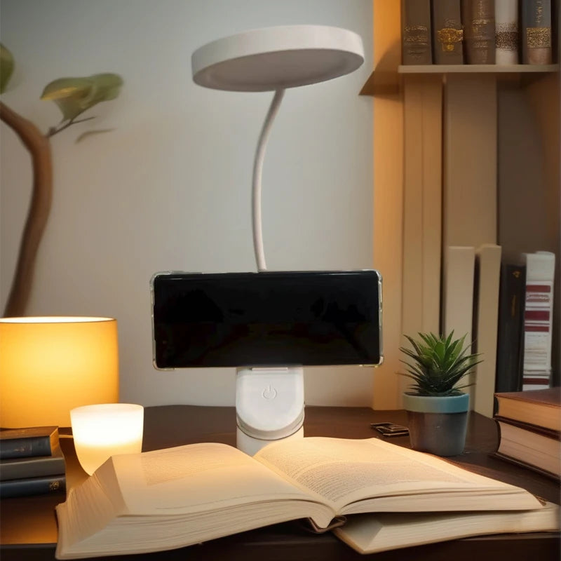 lampe led rechargeable usb blanc minimaliste pinces interrupteur tactile contemporain