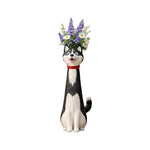 vase chien dessin animé polyester noir blanc moderne motifs floraux