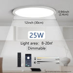 plafonnier led moderne minimaliste noir blanc flux lumineux 2000 82000 télécommande monté surface