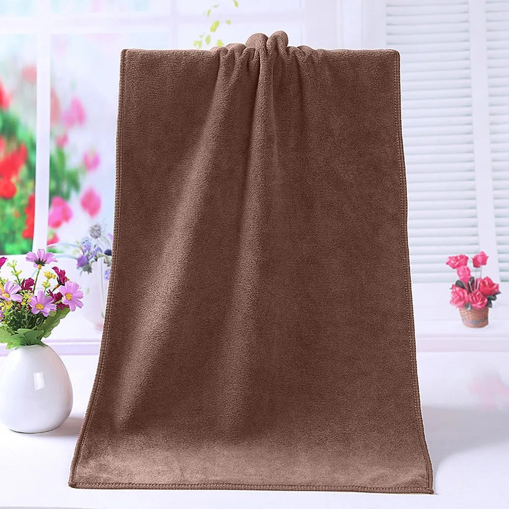 serviette bain microfibre bleu marron violet ultra absorbante séchage rapide douce moderne