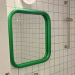 miroir mural moderne argenté vert rouge simple fixé mur contemporain