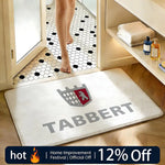 tapis sol noir moderne coton doux absorbant antidérapant décoration maison salon chambre douche