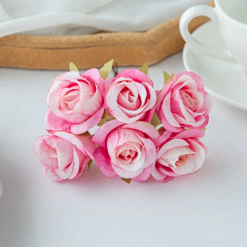 fleurs artificielles soie roses blanches couronne mariage romantique décoration intérieure anniversaire baby shower