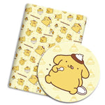 tissu sanrio kawaii dessins animés coton polyester couture robe poupée rideau blanc jaune rose