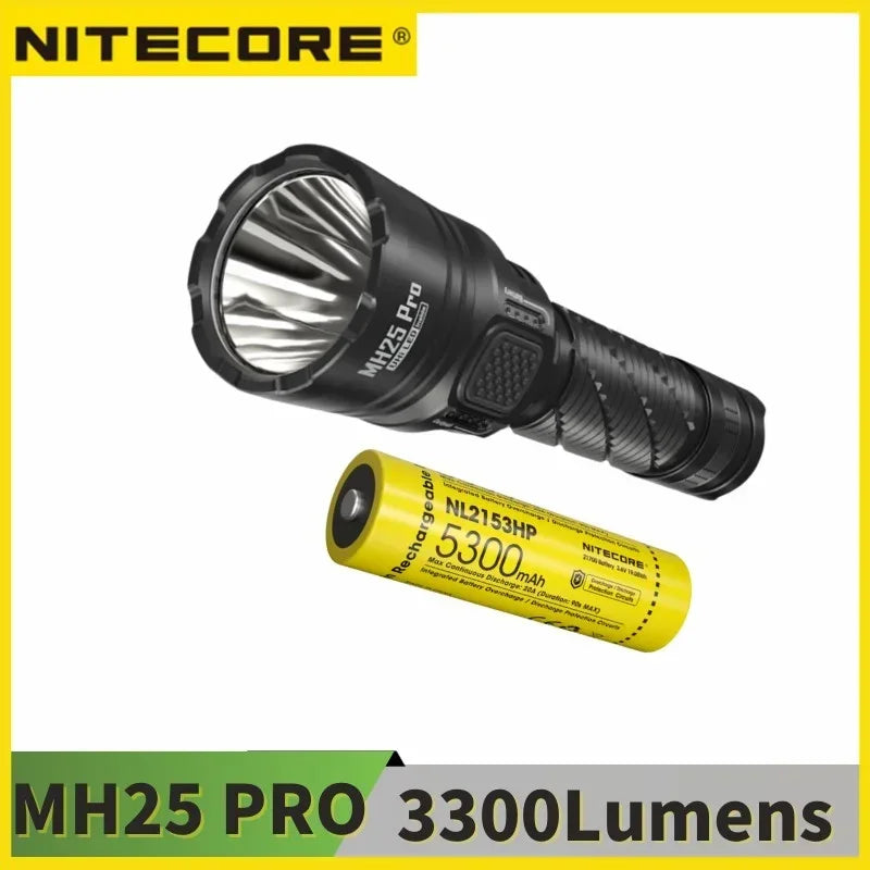 lampe poche rechargeable 3300 lumens 500m distance éclairage spirale aluminium
