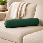 coussin rond uni moderne lit polyester coton noir vert foncé rouge gris bleu orange