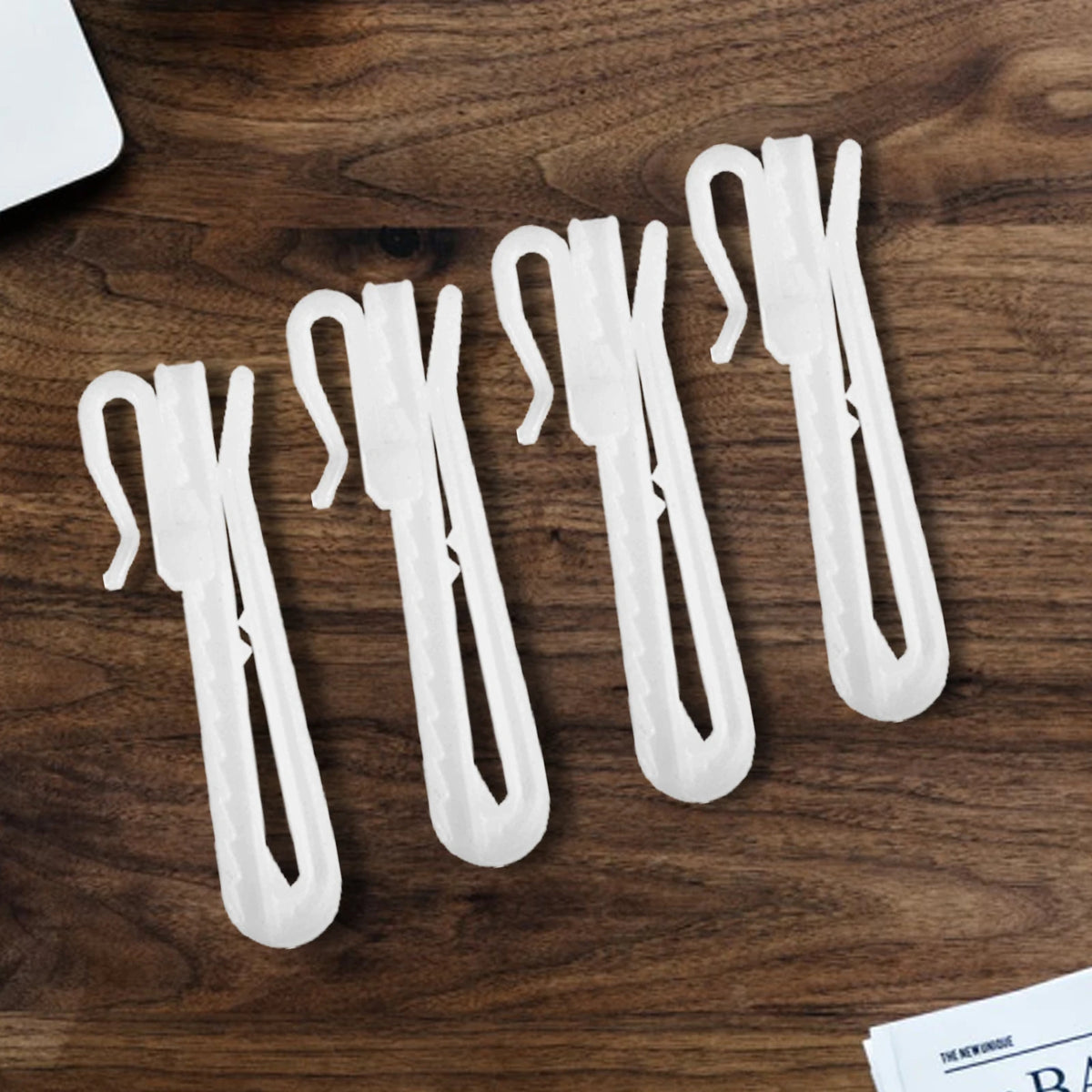 clips suspension blancs ajustables rideaux accessoires décoration maison hooks rideaux