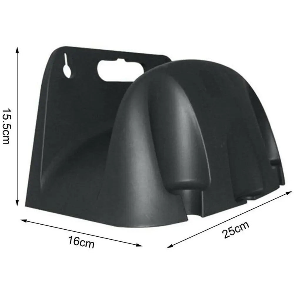 support mural tuyau arrosage rangement jardin noir orange fonctionnel fixations trou vis plastique