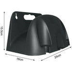 support mural tuyau arrosage rangement jardin noir orange fonctionnel fixations trou vis plastique