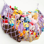sac rangement multi usages coton bleu violet rose blanc gris maille pompons moderne