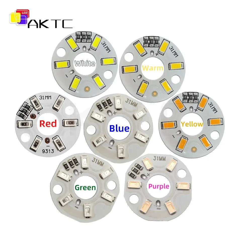 plaque led 5v 3w smd5730 blanc rouge bleu jaune vert violet moderne technologique substract
