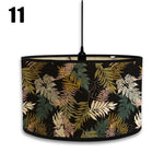 abat jour moderne fleur feuille tissu bambou ethnique floral opacité