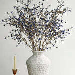branche artificielle feuilles simples vase décoration intérieure naturelle minimaliste noir jaune rose violet bleu