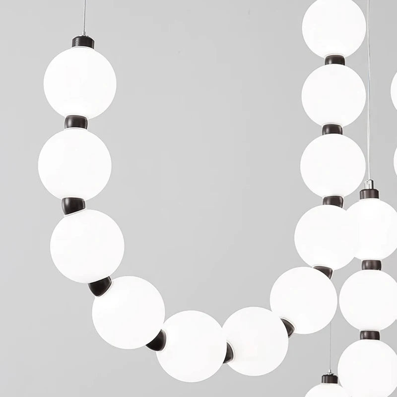 suspension lumineuse blanches moderne chaînes fixées support inclusion chaînes moderne