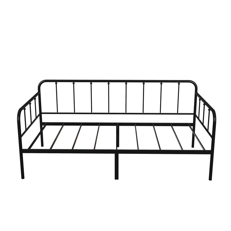 lit moderne cadre métal noir blanc minimaliste assemblage salon étude sieste