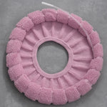 coussins abattants toilettes texturés bleu clair gris beige rose vert menthe opalescents élastiques