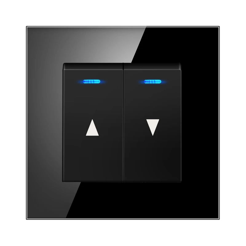 interrupteur mural bouton pression noir blanc gris moderne minimaliste fixations certifications rohs