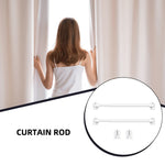 tige rideau ajustable blanc moderne crochets auto adhésifs 30 40 cm