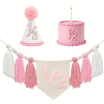 décoration anniversaire enfant kit ans guirlande pompons chapeau gâteau bougie