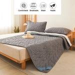 couvre lit gris motif géométrique moderne ruban adhésif lit double grande taille