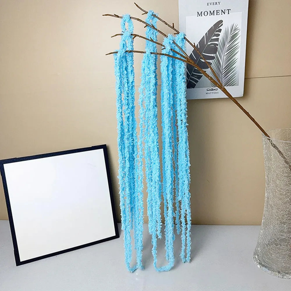 guirlande pampas blanc vert rose texture fibreuse naturelle rustique décoration intérieure mariage anniversaire festive