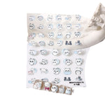 sticker adhésif chat mignon transparent kawaii dessin animé blanc gris rose