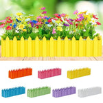 clôture décorative moderne pots fleurs réutilisables jaune rose bleu vert violet blanc