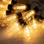 guirlande lumineuse solaire led ampoules edison vintage 5m 10led 8m 20led jaune orangé noir