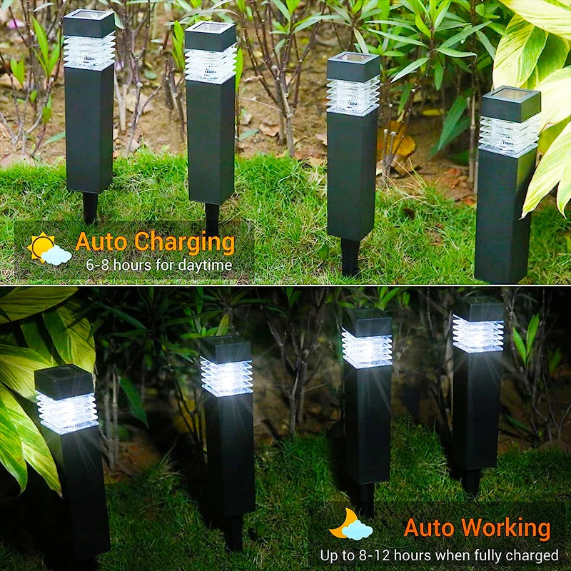 lumière solaire extérieure led moderne noire fixée piquet flux lumineux ip65 étanche jardin patio
