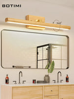 lampe murale moderne miroir bois texturé or chambre entrée minimaliste éclairage quotidien