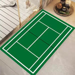 tapis sol moderne tennis court bleu vert anti dérapant polyester durable extérieur entrée chambre