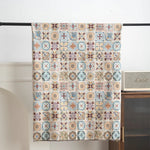 tissu patchwork ethnique polyester coton bleu vert rouge beige motifs géométriques floraux opaques tringle