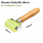 rouleau silicone vert fluo poignée bois ergonomique outil bande led fixateur diffuseur lumière accessoire