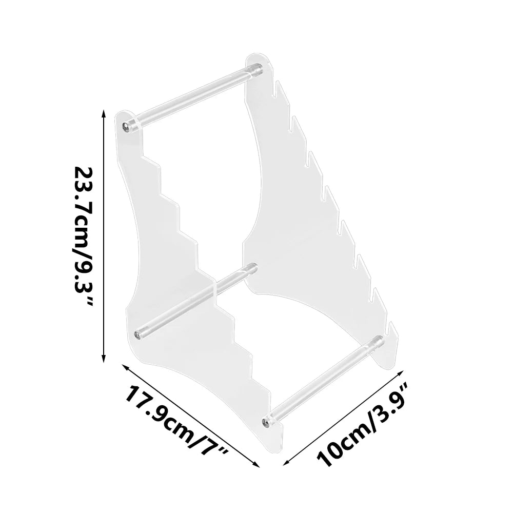 présentoir couteaux moderne fentes supports vis fixations hauteur 23.7cm largeur 17.9cm couleur noire