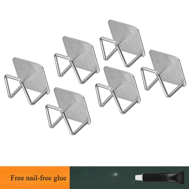 porte couverts universel bois naturel métal chromé moderne adhésif multifonction vaisselle rangement cuisine efficace