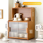 meuble rangement tasses bols bois noir moderne cuisine buffet