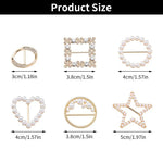 clips serviette or argent strass décoratifs élégants carré rond cœur étoile diverse formes